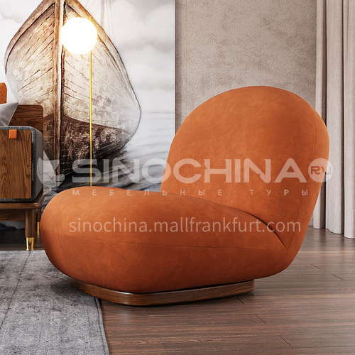 CL-YX101 Living room minimalist modern Italian high-density sponge + solid wood foot flannel lounge chair